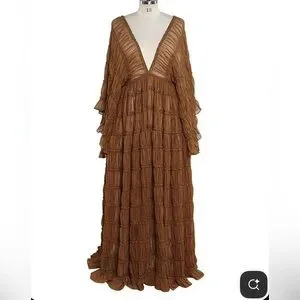 Elegant Brown Women's Dress/Gown